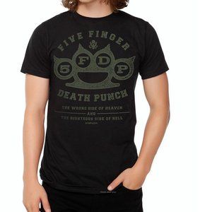 Five Finger Death Punch Knuckles 5FDP metal rock Official T-Shirt L NWT
